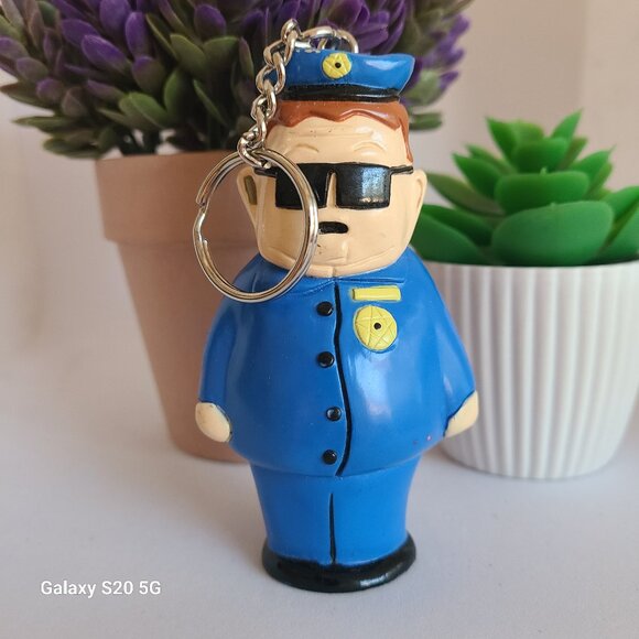 Vintage South Park Cartoon Character Officer Barbrady Keychain‎ Collectible - Picture 1 of 6